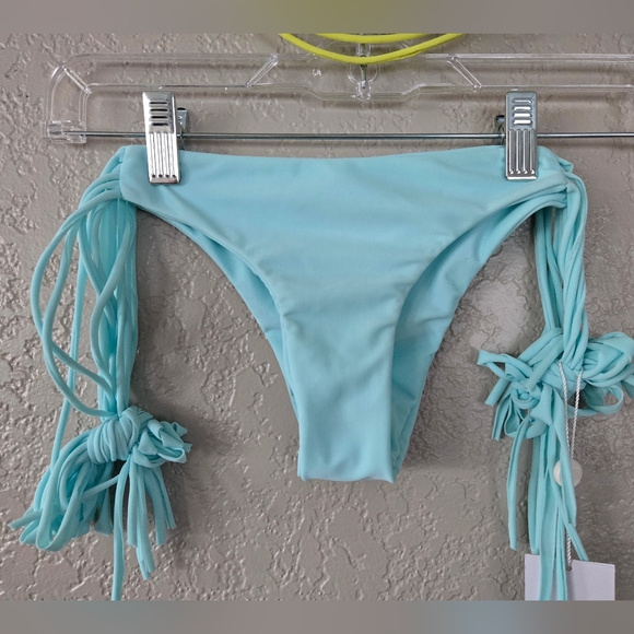 NWT MIKOH Blue Swim Bottoms, MIKOH Yellow Swim Top, Medium - Picture 6 of 11